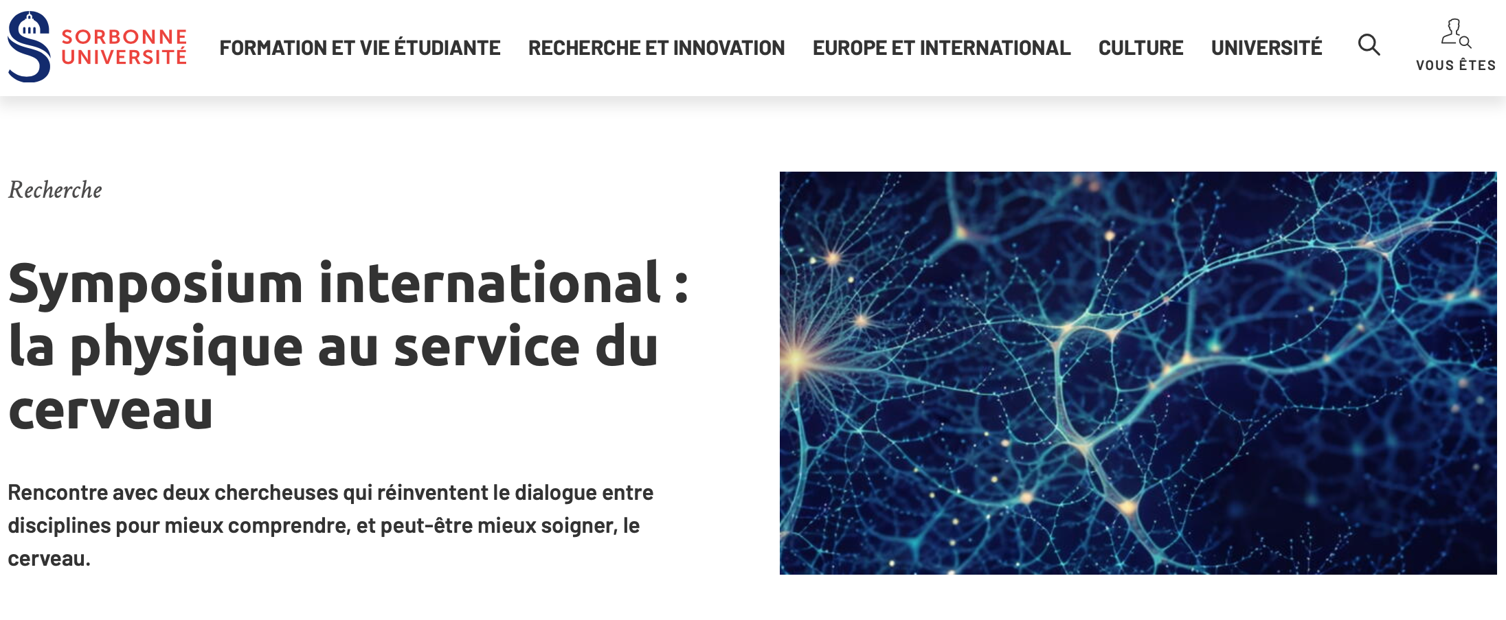 La Sorbonne parle de nous